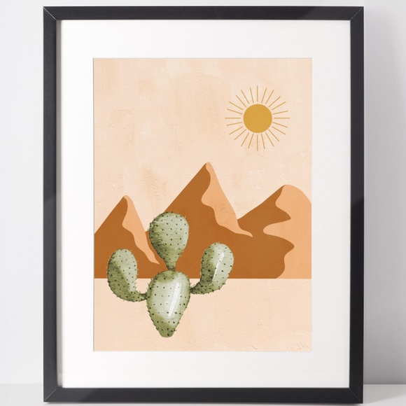 Wall Art Boho Nature Plants Print Illustration Unframed - Picture 1 of 14